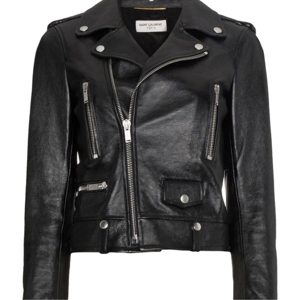 NWT Saint Laurent Black Leather Jacket
